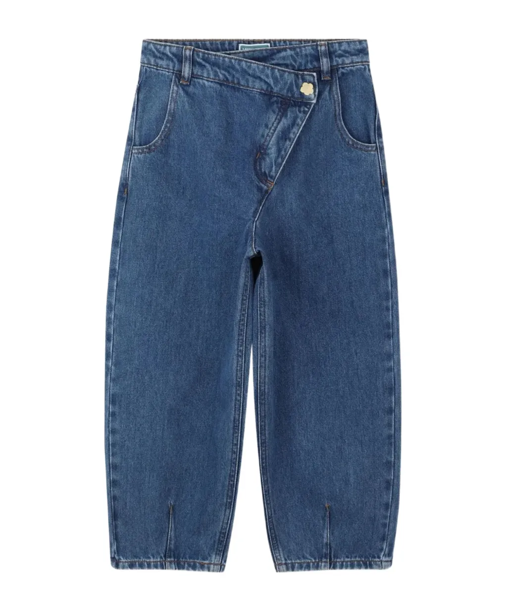 Asymmetric Button-Down Jeans