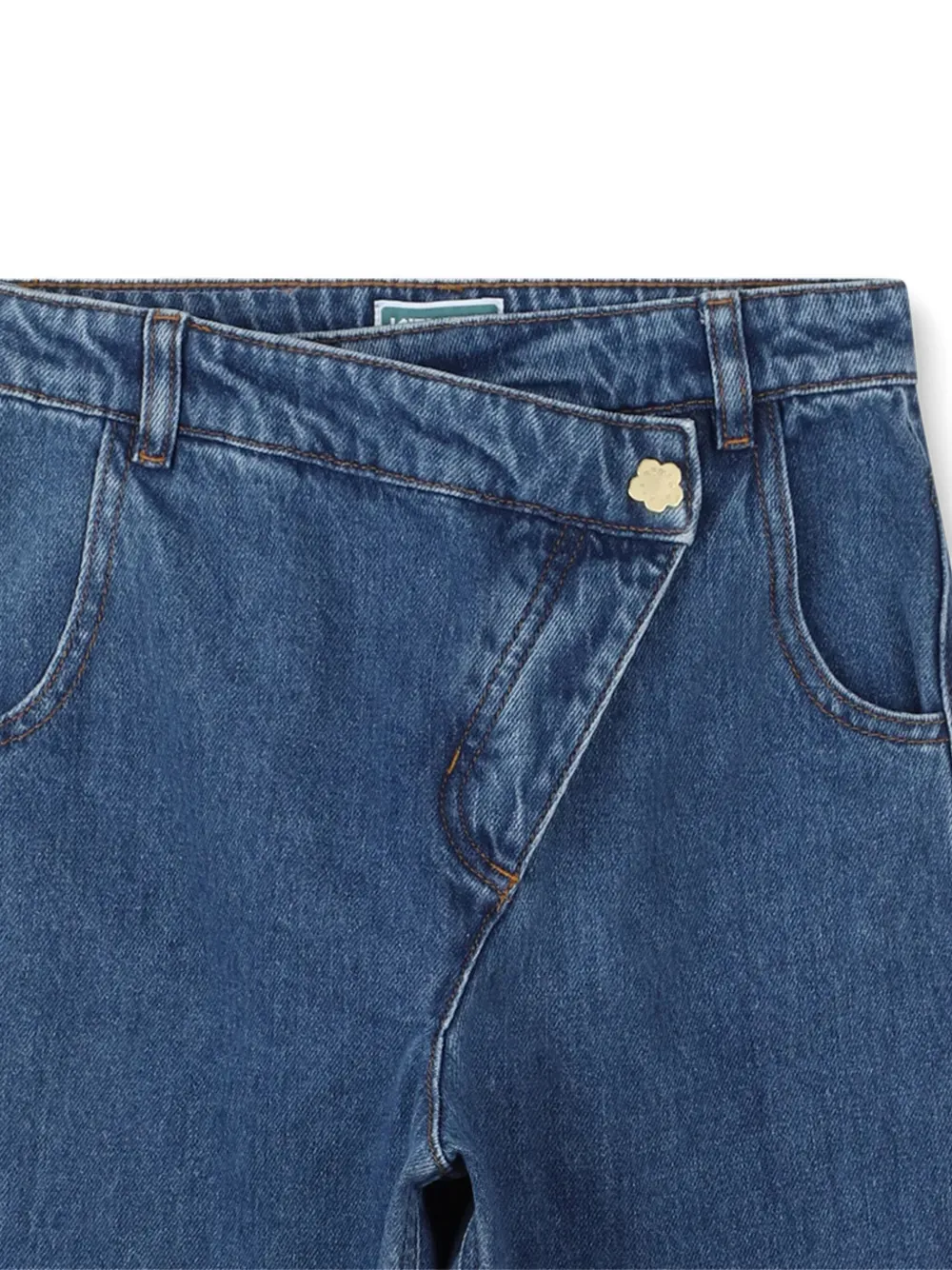 Asymmetric Button-Down Jeans