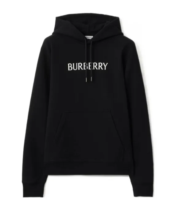 Burberry Logo Printed Drawstring Hoodie