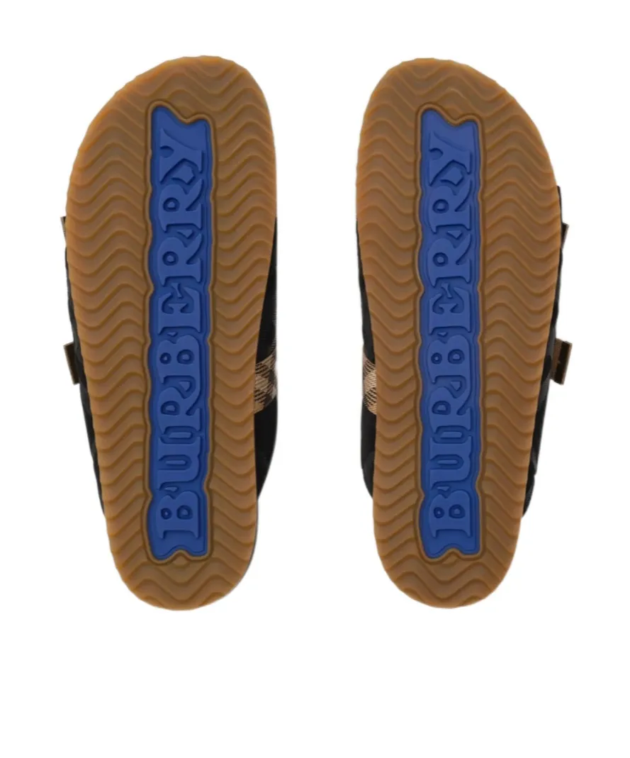 Burberry Urchin Check Buckle Flat Sandals