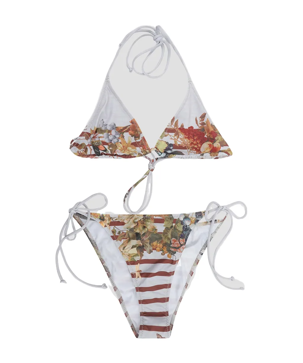 Jean Paul Gaultier Printed String Bikini Set