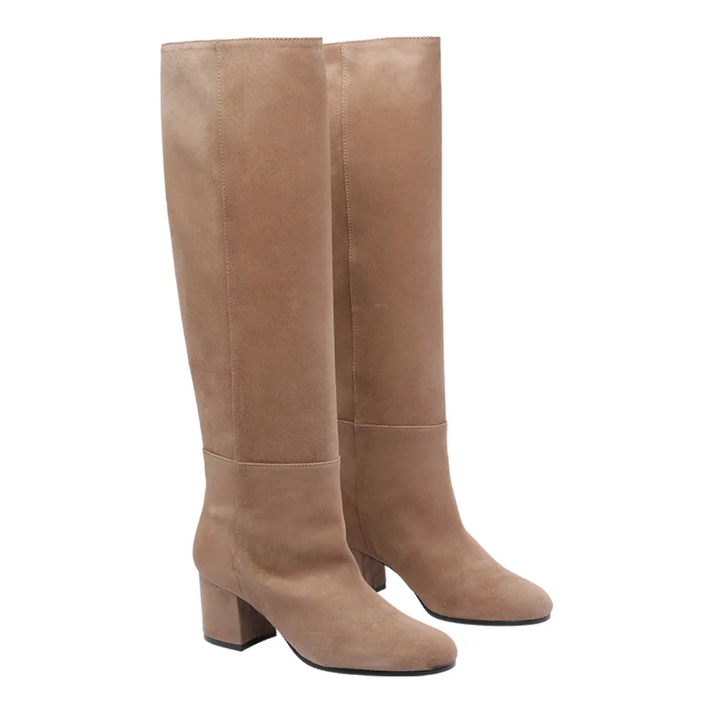 Via Roma 15 Round Toe Suede Boots