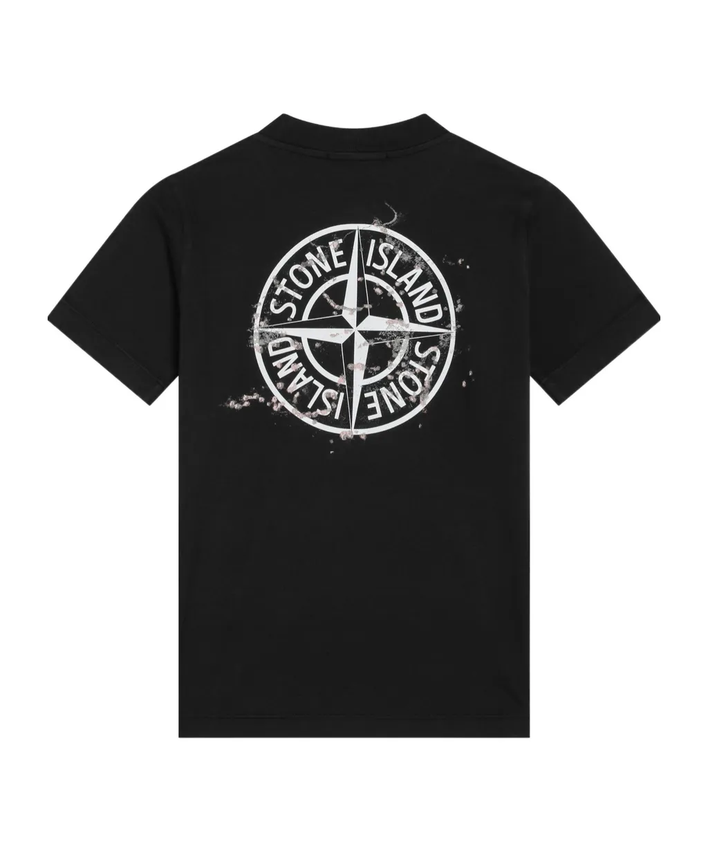 Black T-Shirt With Logo Print