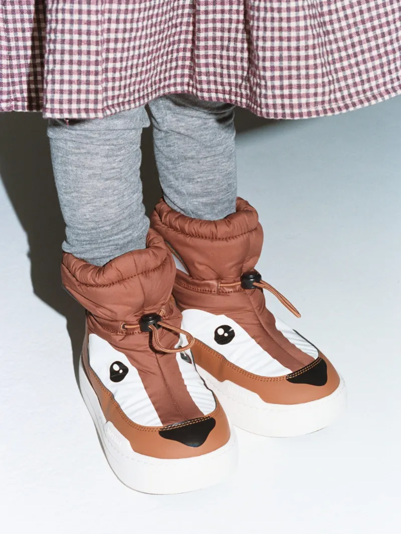 Park Strap Animal-Face Padded Snow Boots