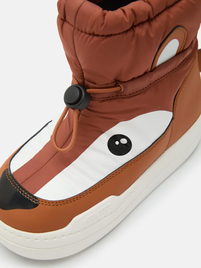 Park Strap Animal-Face Padded Snow Boots