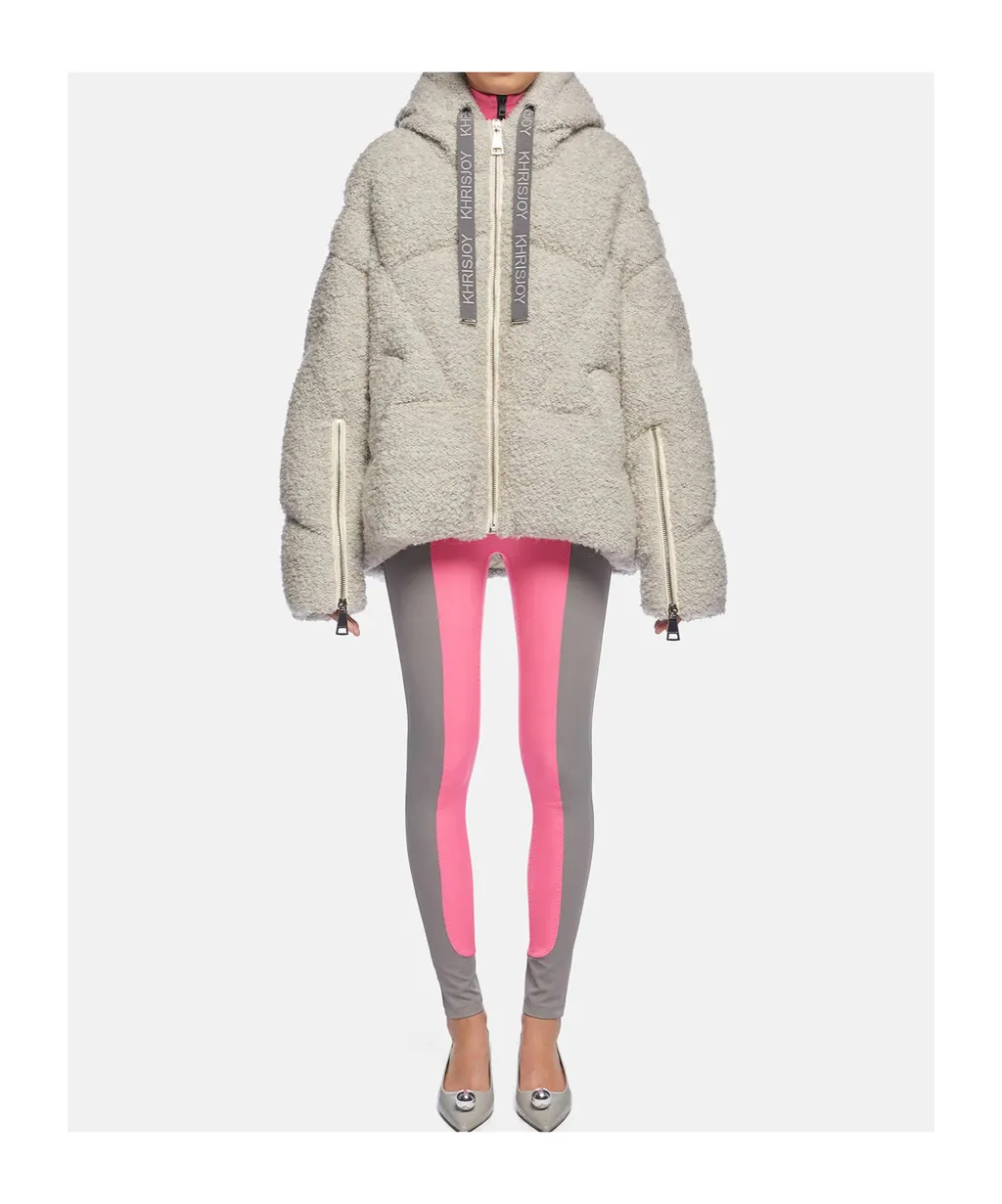 Khrisjoy Bouclé Zip-Up Oversized Jacket