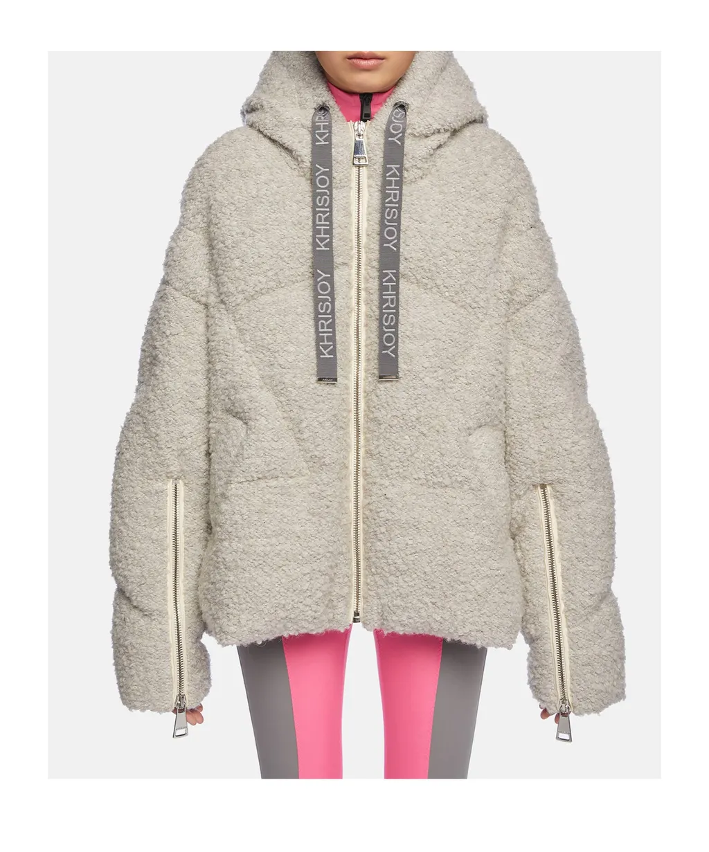 Khrisjoy Bouclé Zip-Up Oversized Jacket