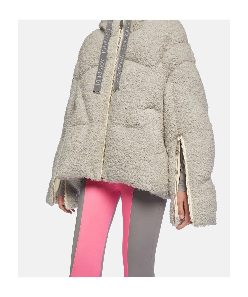 Khrisjoy Bouclé Zip-Up Oversized Jacket