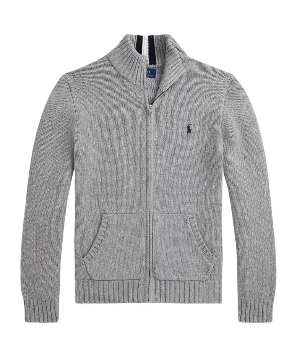 Long-Sleeved Knitted Cardigan