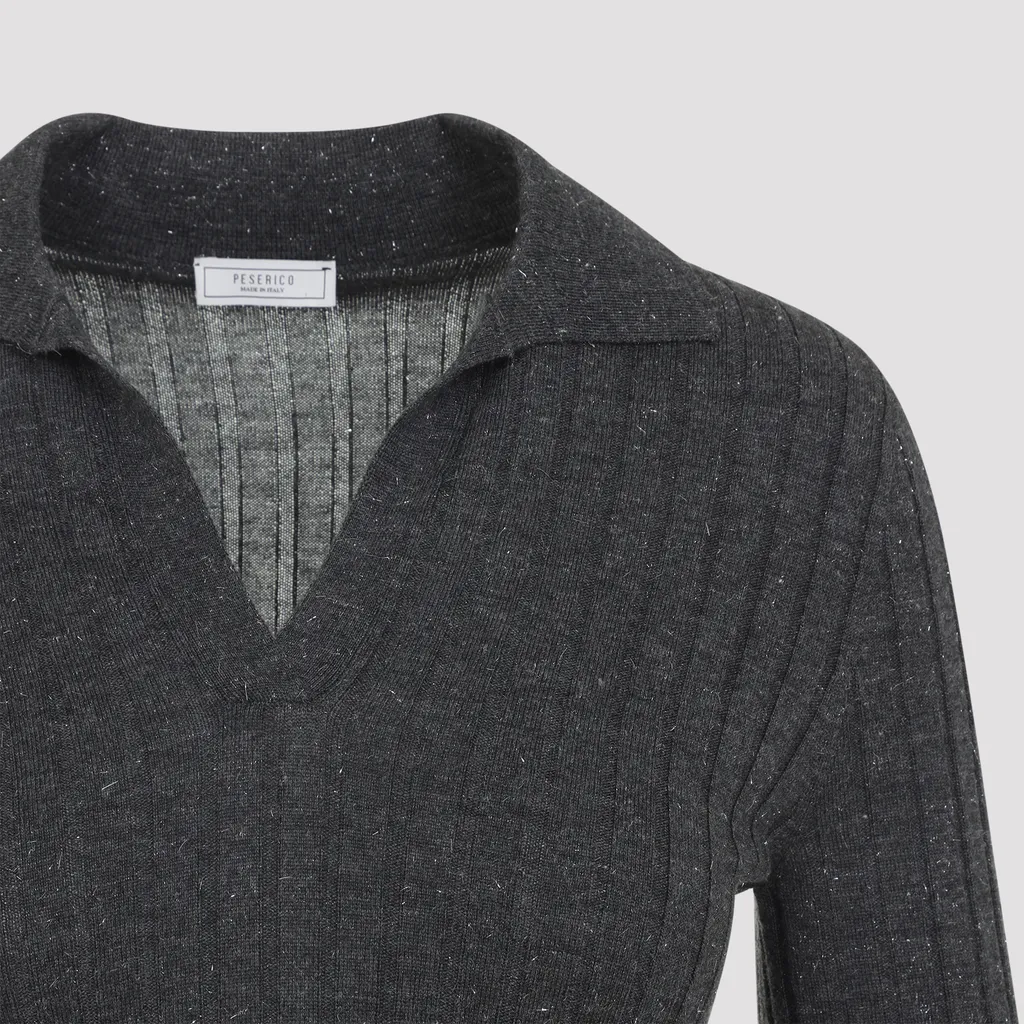 Peserico Ribbed Lurex Knitwear