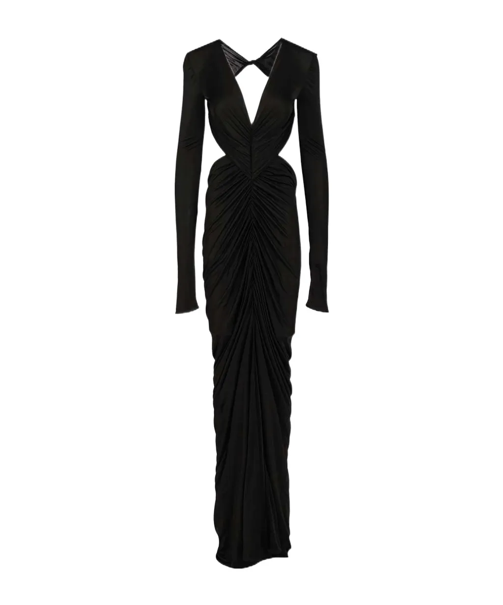 Rick Owens Poppy V-Neck Gown Dress