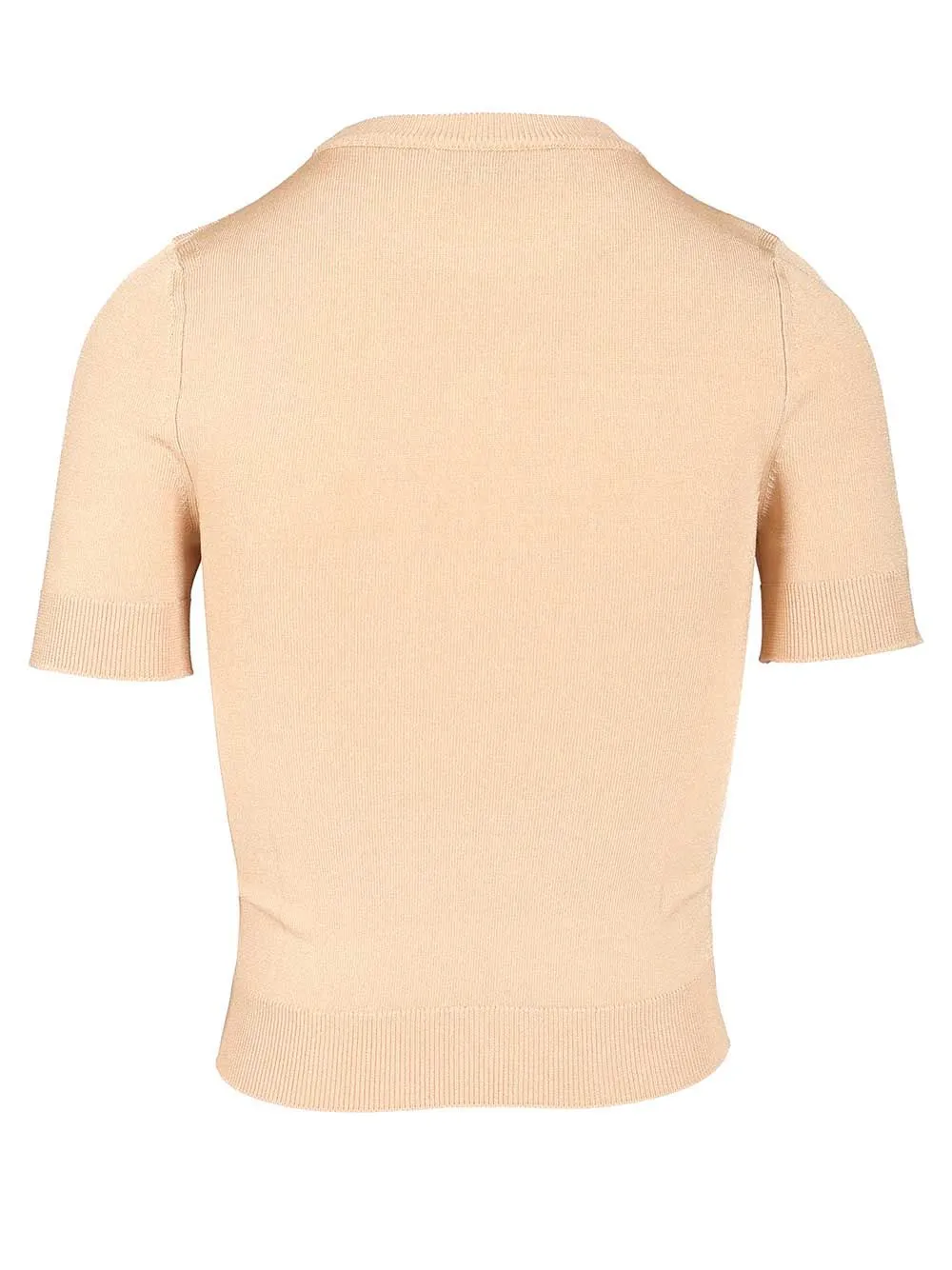 Embroidered Logo Short-Sleeved Knit T-Shirt