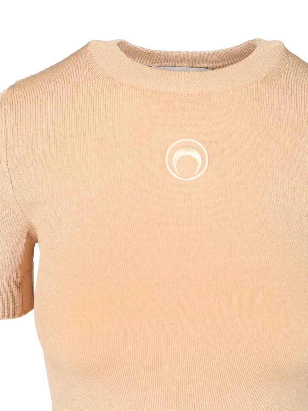 Embroidered Logo Short-Sleeved Knit T-Shirt