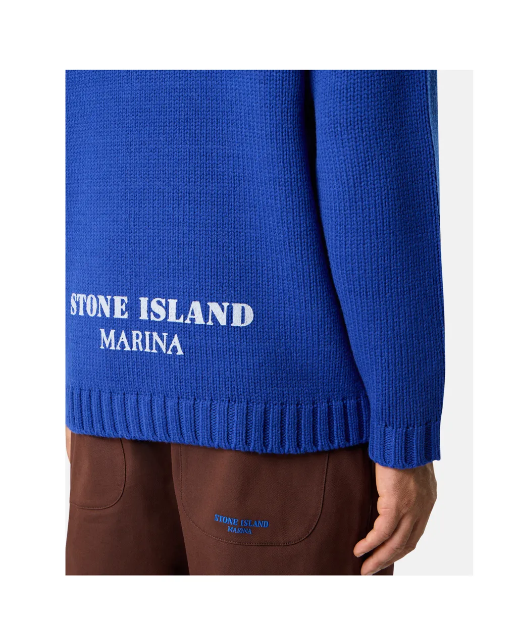 High-Neck Zip-Front Sweater