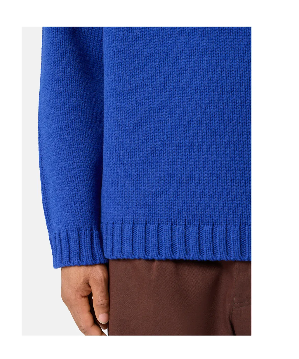 High-Neck Zip-Front Sweater