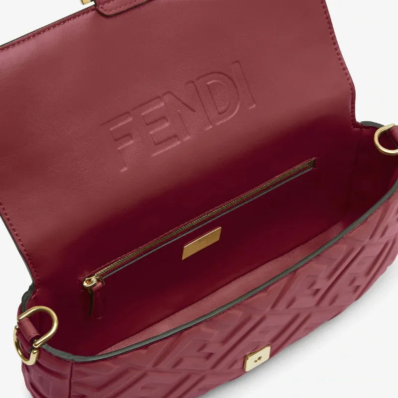 Fendi Baguette Ff Embossed Shoulder Bag