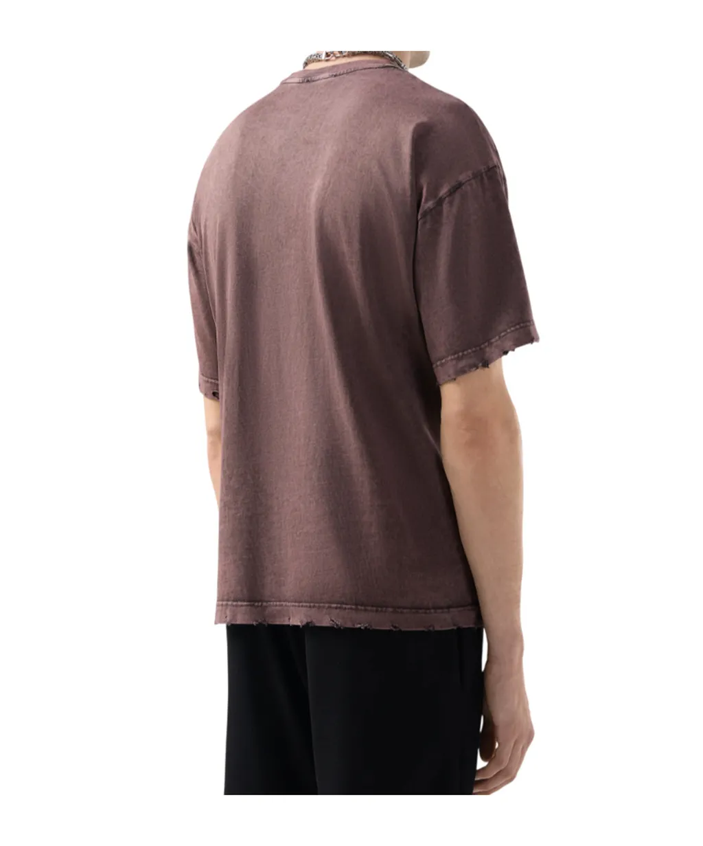 Distressed-Effect Graphic-Print T-Shirt