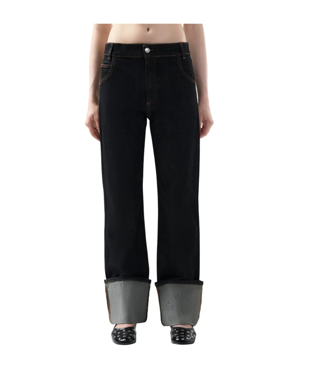 Cuffed-Hem Jeans