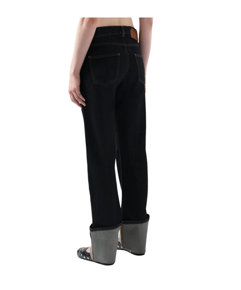 Cuffed-Hem Jeans