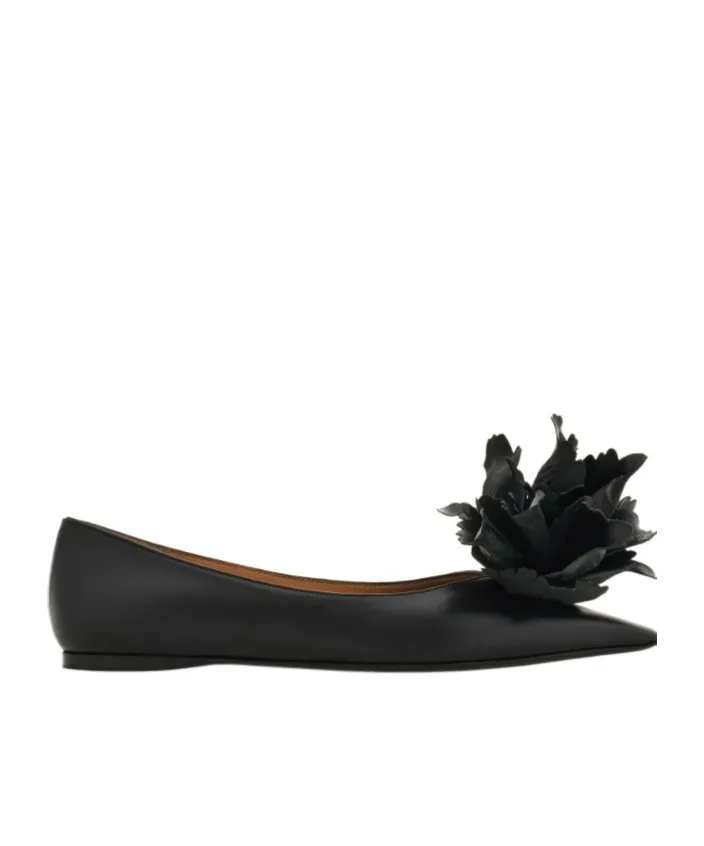 Flower Embellished Ballet Flat