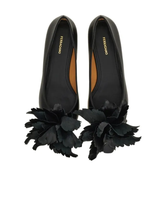 Flower Embellished Ballet Flat