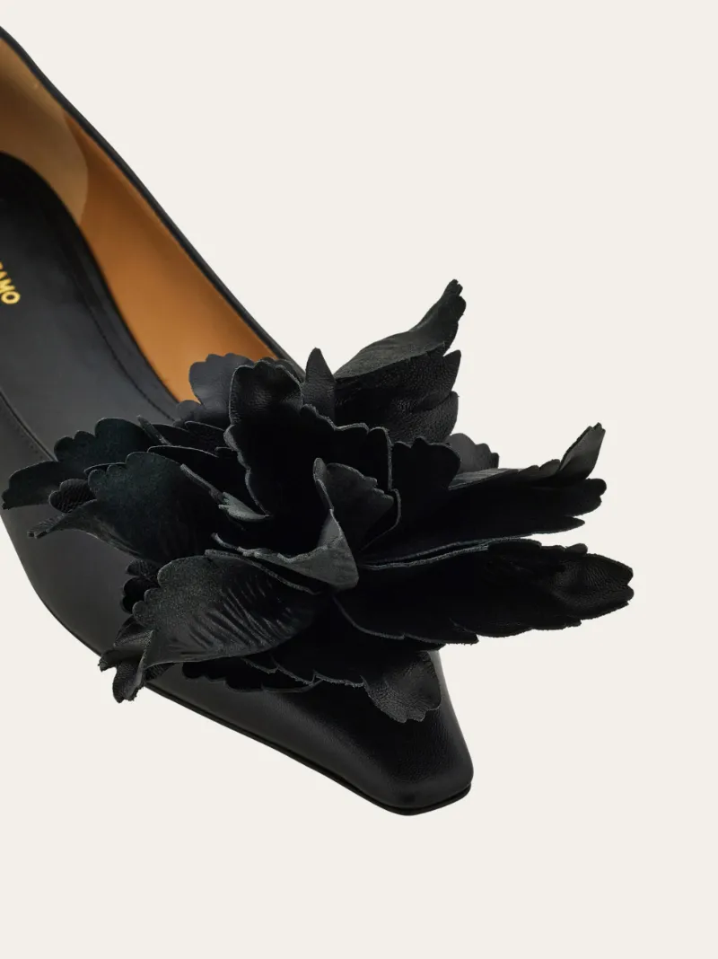 Flower Embellished Ballet Flat