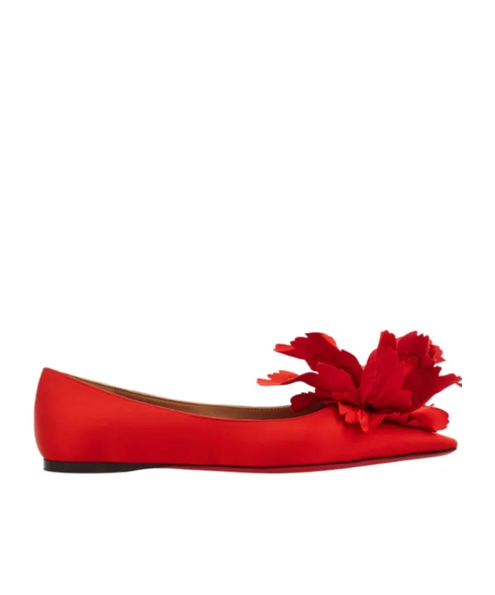 Flower Embellished Ballet Flat