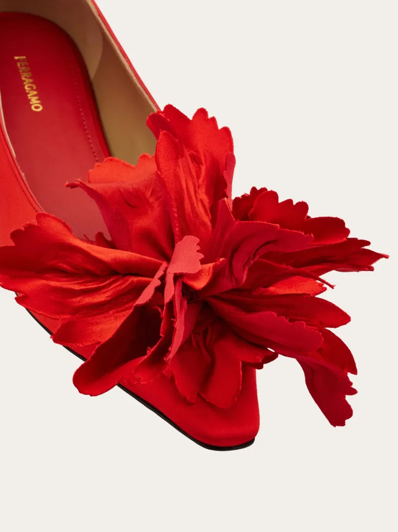 Flower Embellished Ballet Flat