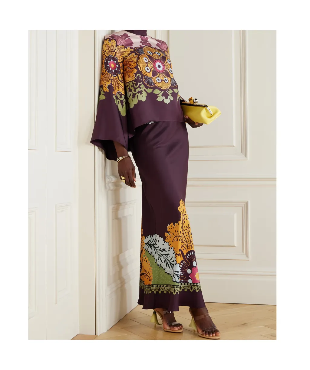 Floral-Print Long-Sleeve Blouse