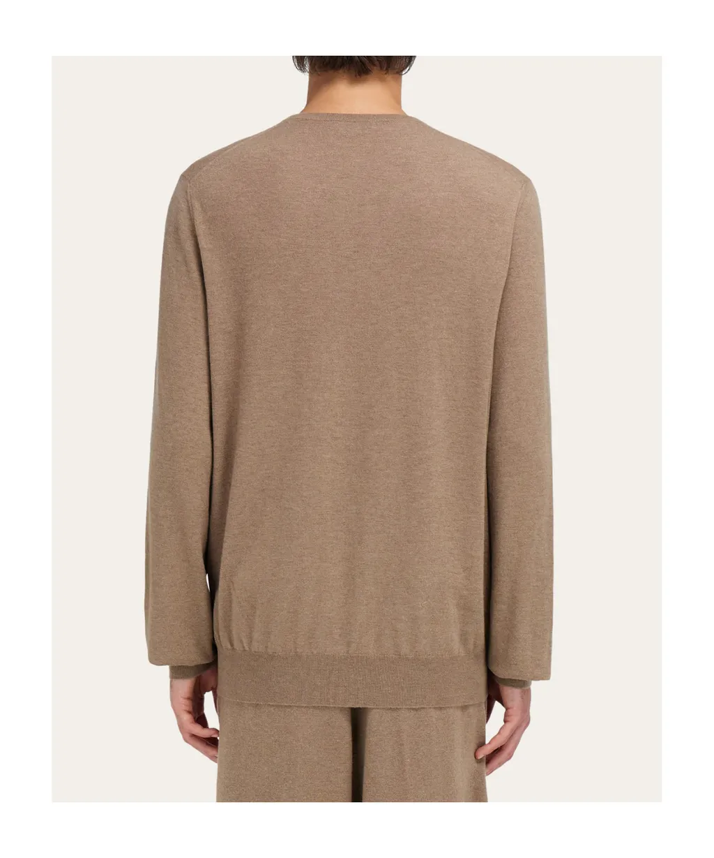 V-Neck Sweater With Pocket Detail