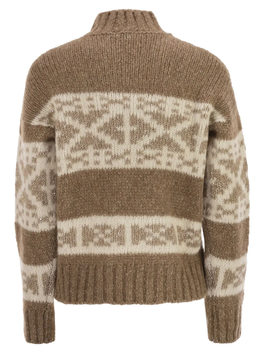 Peserico Geometric High Neck Knitwear