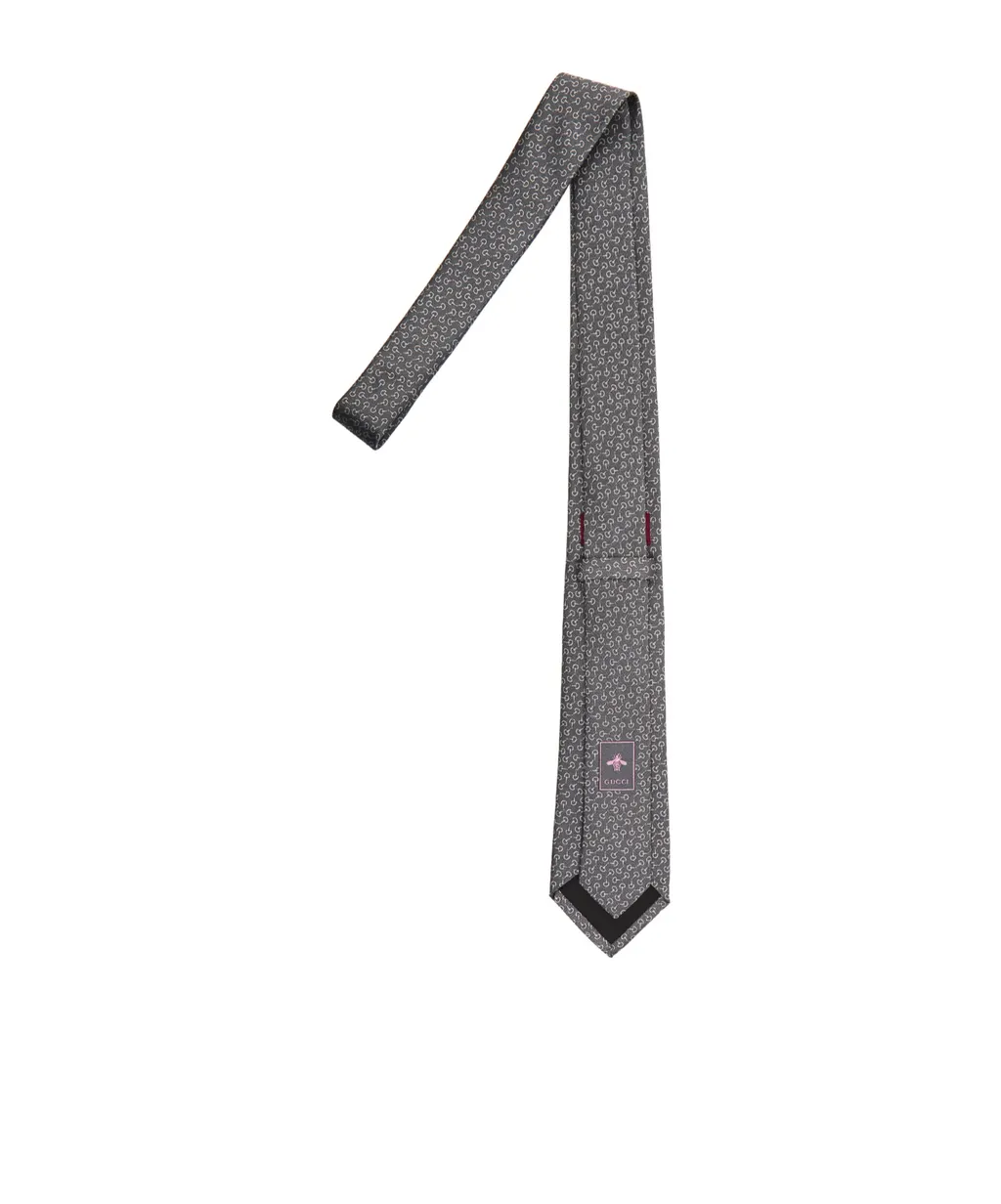 Gucci Horsebit Embroidered Tie