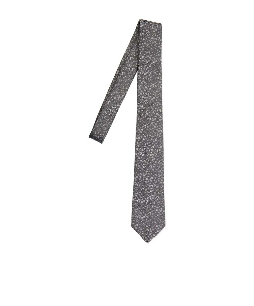 Gucci Horsebit Embroidered Tie