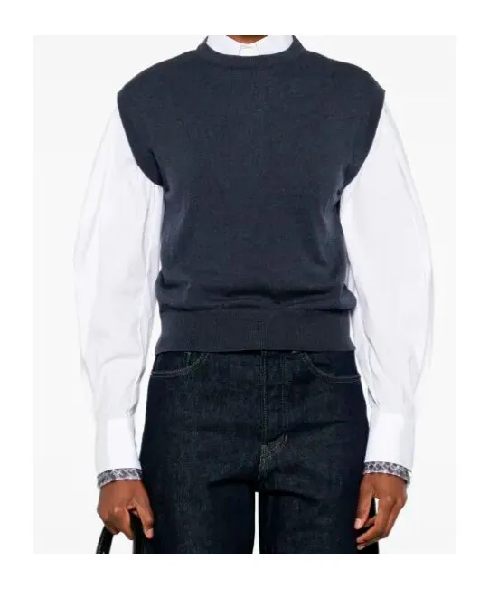 Round-Neck Cashmere Vest