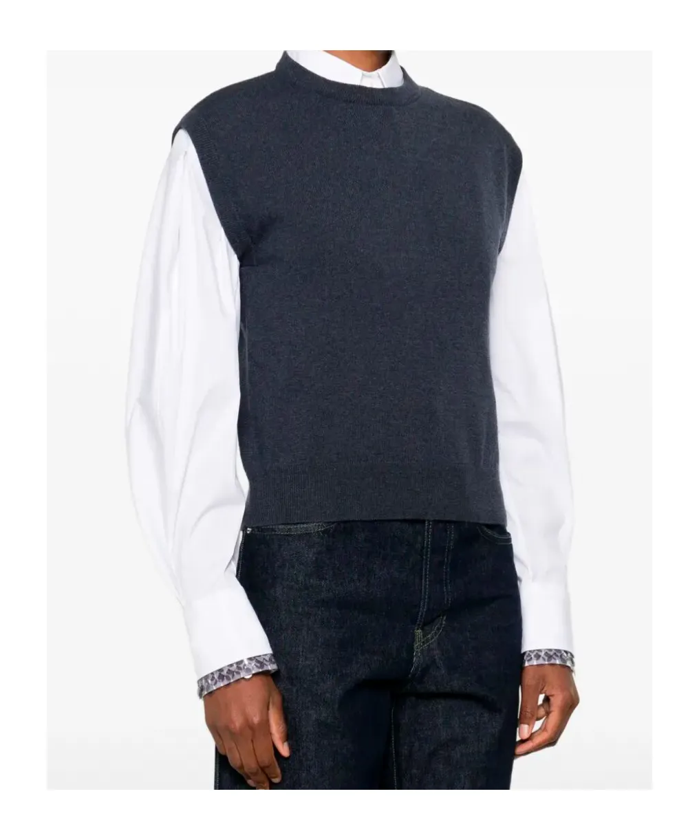 Round-Neck Cashmere Vest