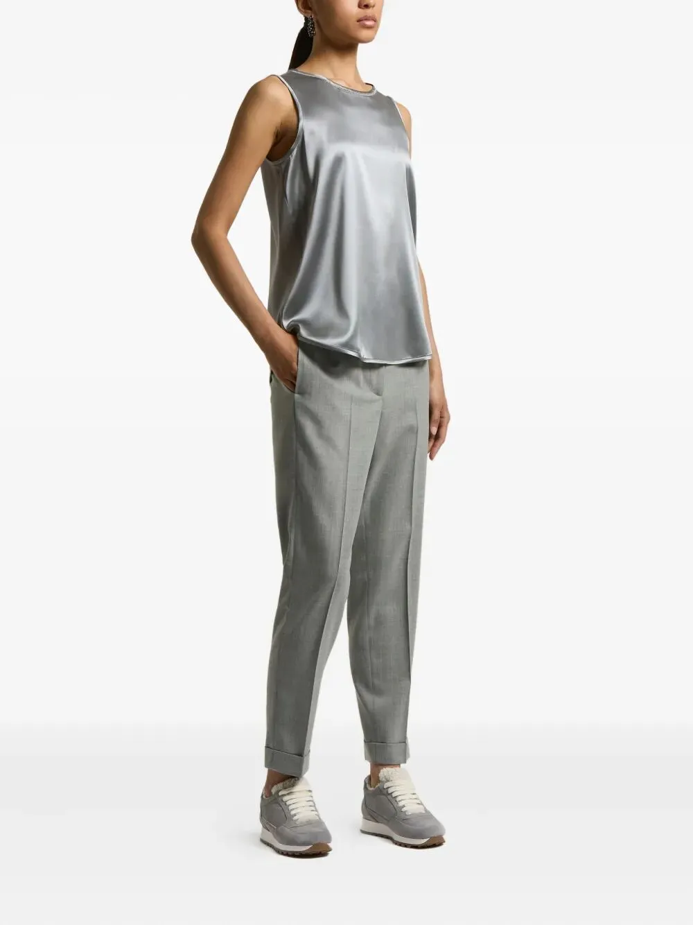 Chain-Details Trousers