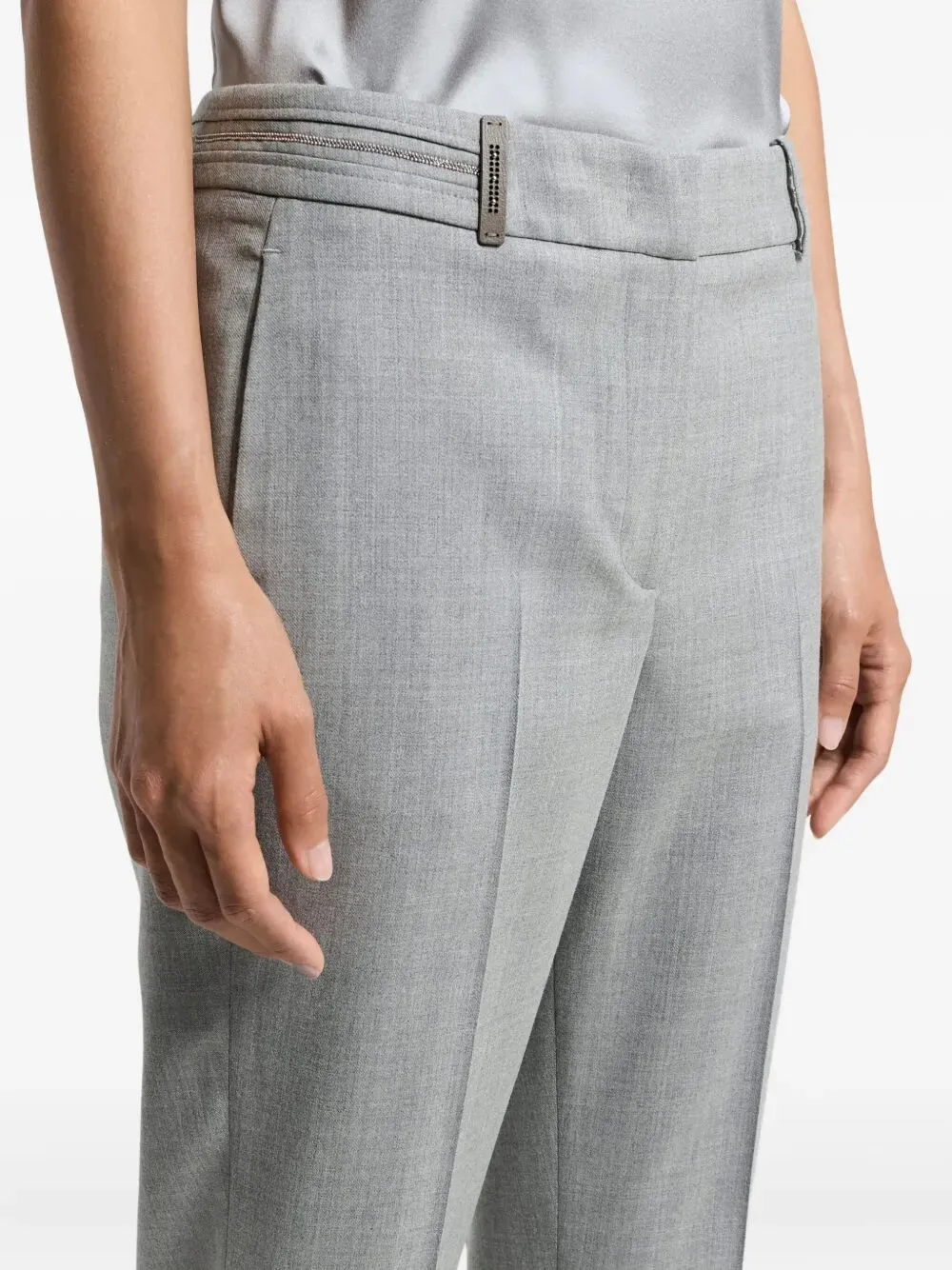 Chain-Details Trousers