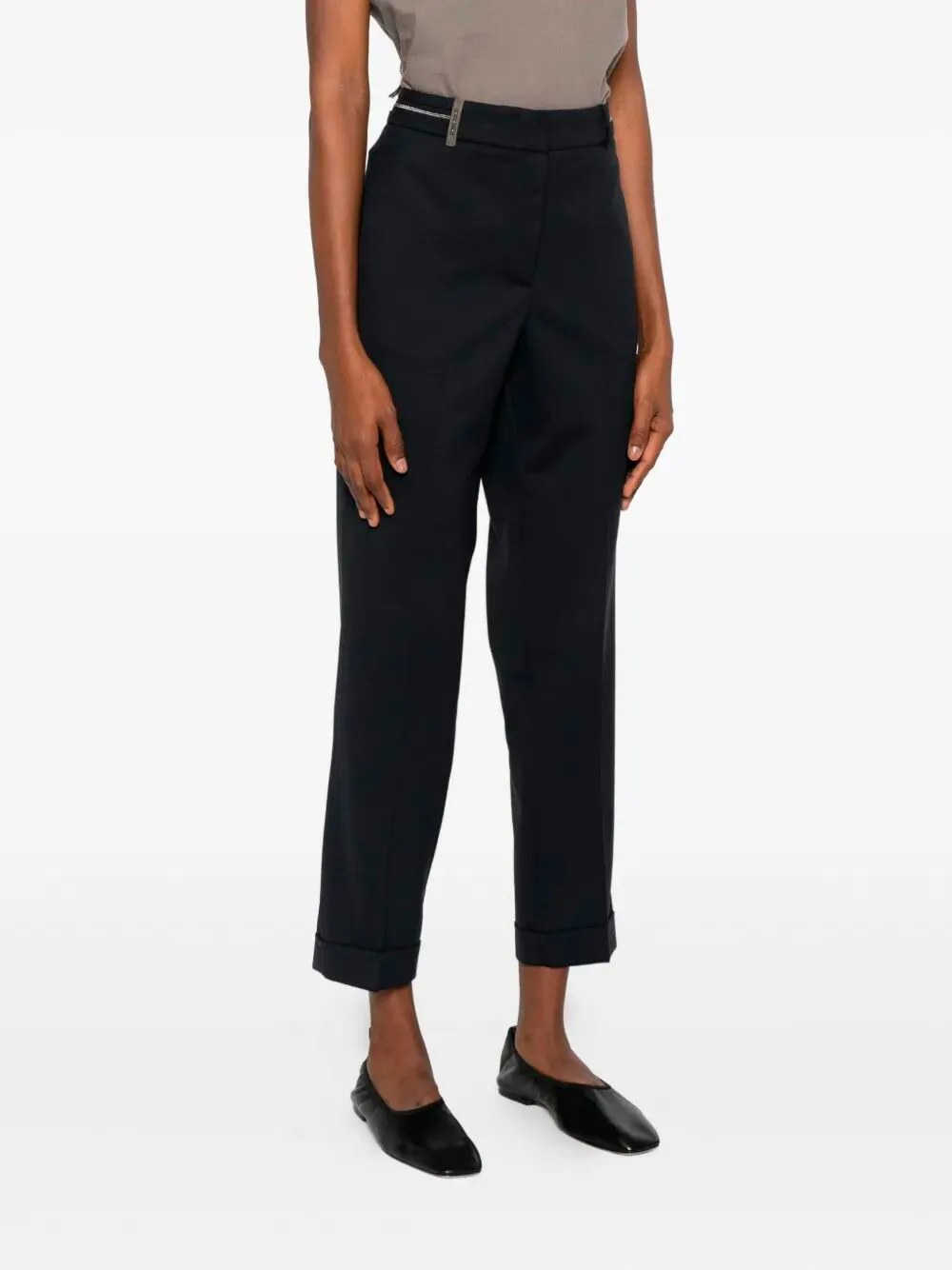 Pressed-Crease Wool Trousers