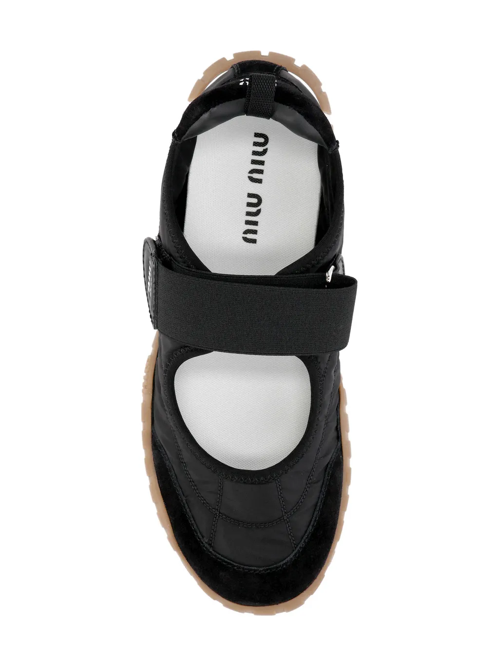 Tyre Technical Fabric And Suede Ballerinas