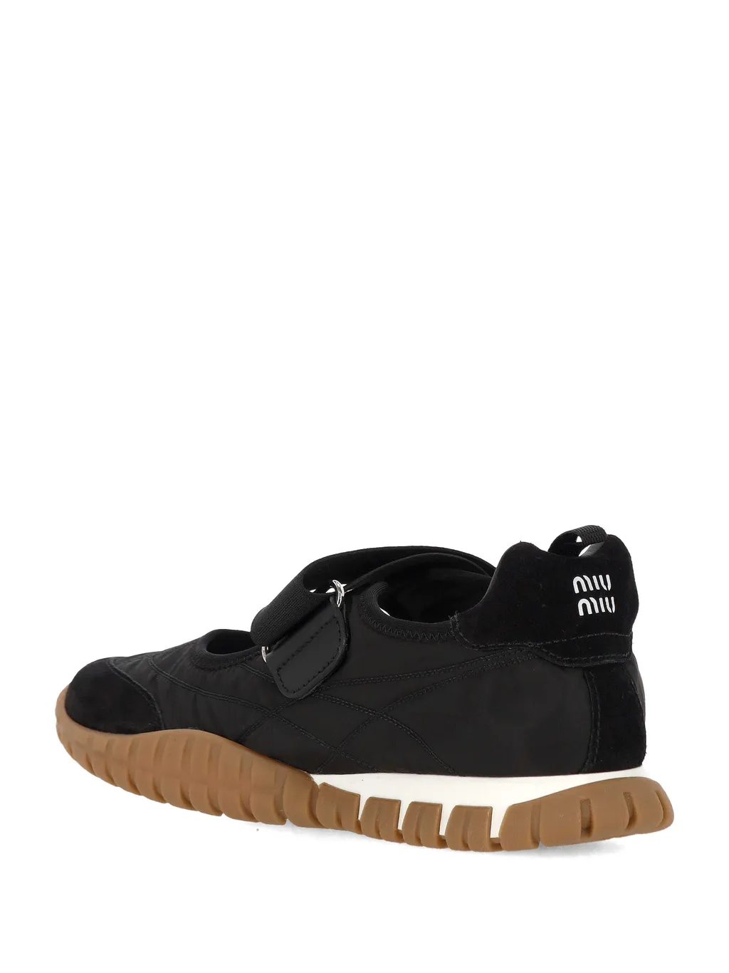 Tyre Technical Fabric And Suede Ballerinas