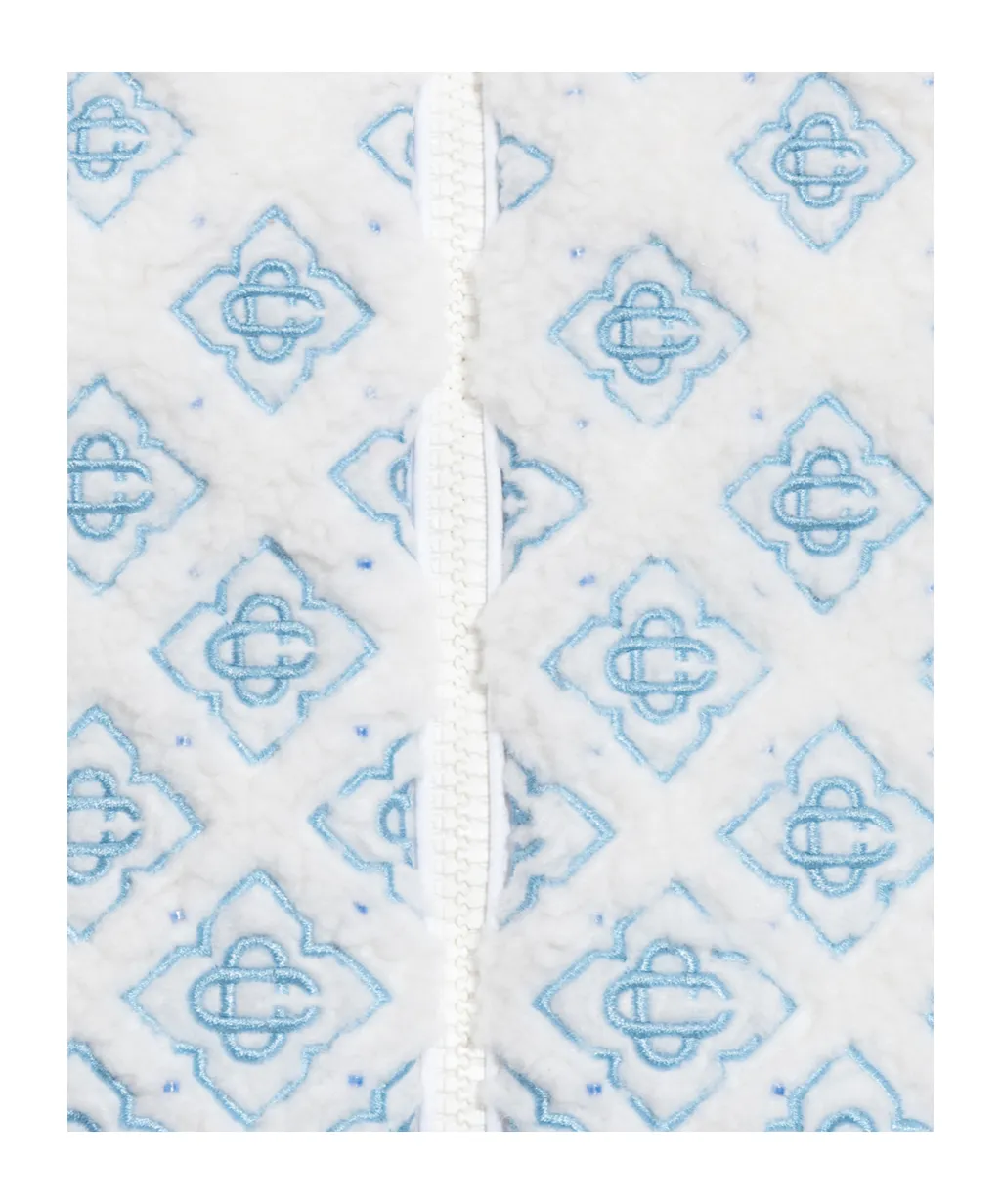 Alphabet Pattern Zipper Hoodie