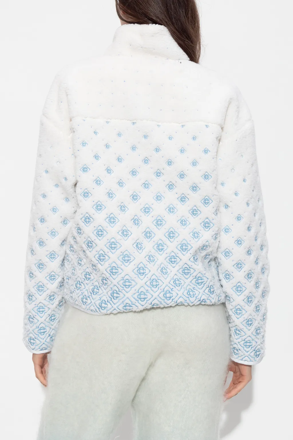 Alphabet Pattern Zipper Hoodie