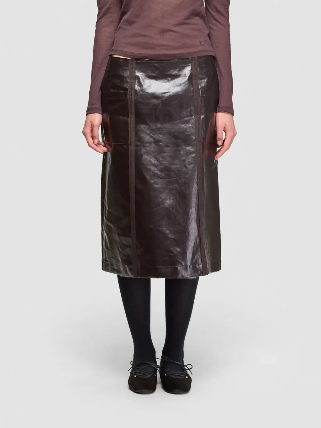 Paloma Wool Vertical Cut Detailed Midi Skirt