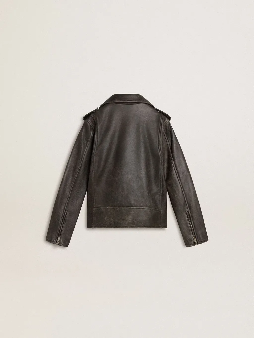 Golden Goose Kids Zipped Leather Jacket
