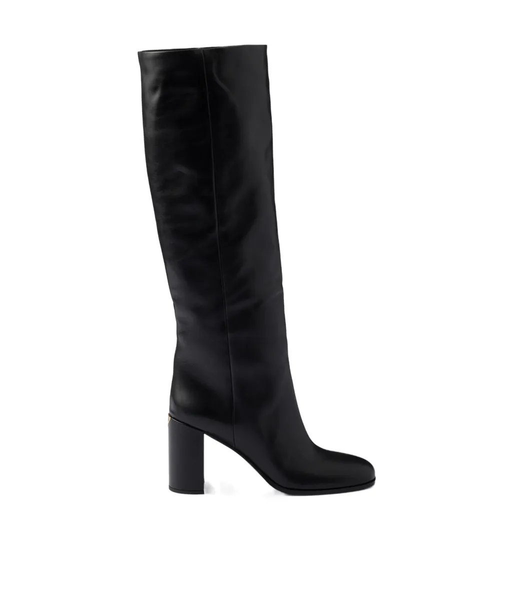 Prada Block-Heeled Knee-High Boots
