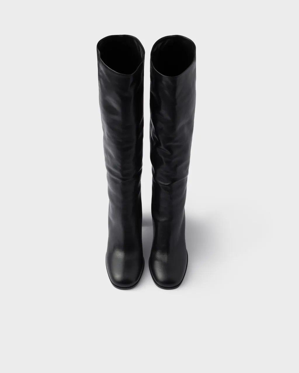Prada Block-Heeled Knee-High Boots