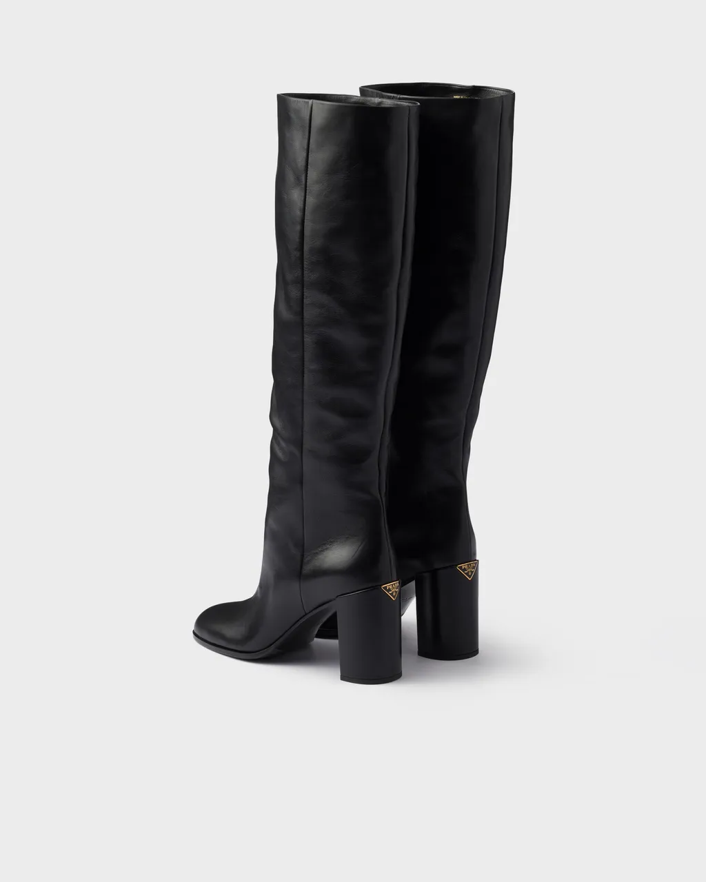 Prada Block-Heeled Knee-High Boots