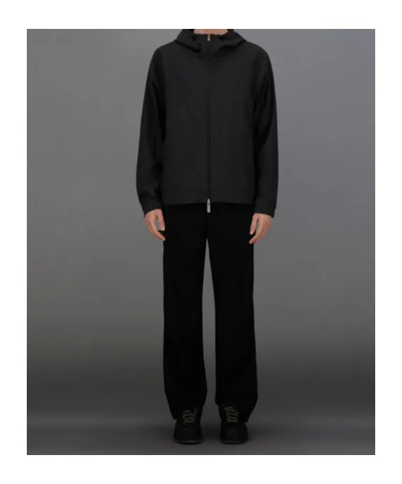 Hooded Zip-Front Jacket