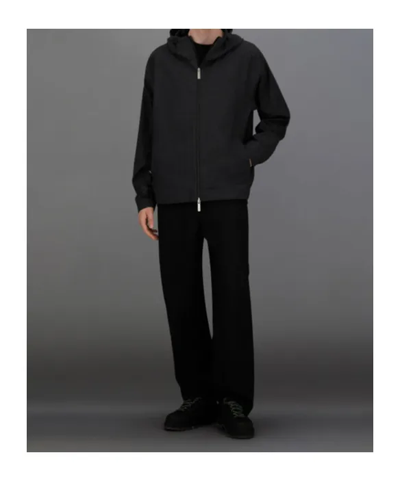 Hooded Zip-Front Jacket