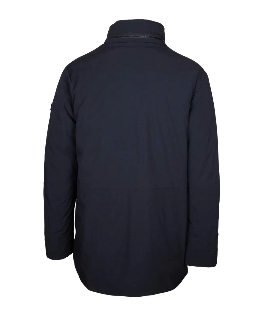 Long-Sleeved Stand-Collar Cotton Coat